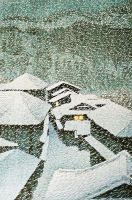 Kawase Hasui (1883-1957) - Tempête de neige à Shiobara (1946)