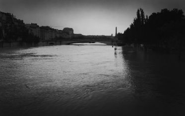 Luc Dartois 2016 - Paris inondations, pont de la Tournelle
