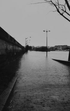 Luc Dartois 2018 - Paris inondations sous la pluie, Quais de Seine (2)
