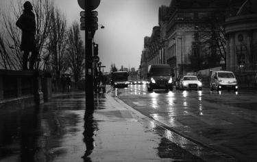 Luc Dartois 2018 - Paris sous la pluie, quai Anatole France