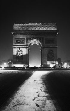 Luc Dartois 2018 - Paris la nuit sous la neige, L‘Arc de Triomphe
