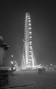 Luc Dartois 2018 - Paris la nuit sous la neige, Grande Roue de la Place de la Concorde