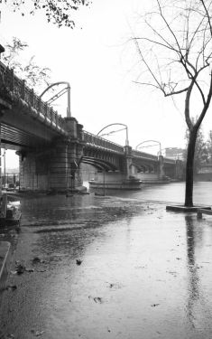 Luc Dartois 2020 - Paris sous la pluie, pont Rouelle (1)