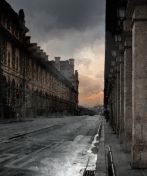 Luc Dartois 2021 - Paris rue de Rivoli pendant le confinement - Peinture numérique