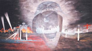 The Wall - Luc Dartois - Peinture email glycerophtalique sur toile 1991