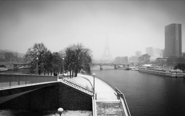 Luc Dartois 2009 - Paris sous la neige, Allée des Cygnes