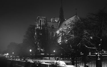 Luc Dartois 2009 - Paris la nuit sous la neige, Notre-Dame (3)