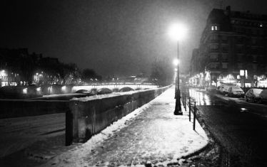 Luc Dartois 2009 - Paris la nuit sous la neige, Quais des Orfèvres