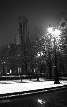 Luc Dartois 2009 - Paris la nuit sous la neige, Saint-Germain l‘Auxerrois