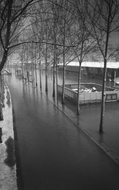 Luc Dartois 2018 - Paris inondations sous la neige, port de La Bourdonnais