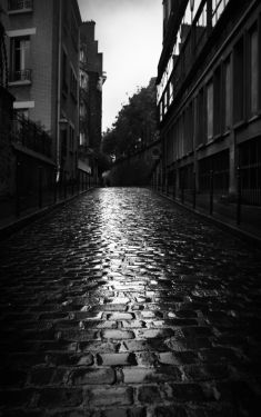 Luc Dartois 2019 - Paris sous la pluie, Rue Berton (2)