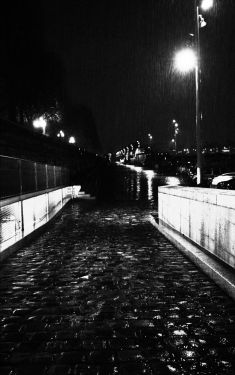 Luc Dartois 2019 - Paris la nuit sous la pluie, Port de la Conférence